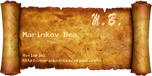 Marinkov Bea névjegykártya